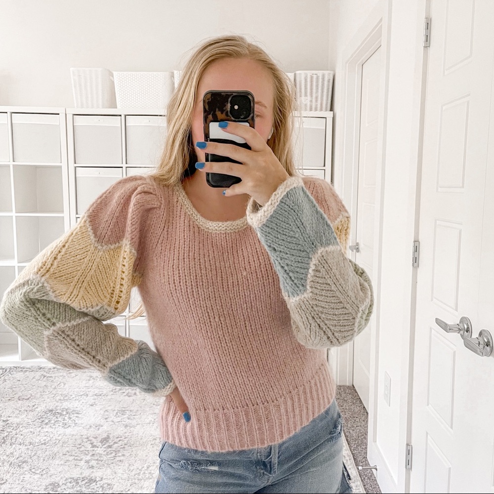 Loveshackfancy Aspyn Pullover Sweater Rainbow - image 1